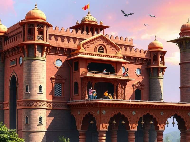 Indian-themed fortress in gameplay Diamond Fortress Pursuit gameplay showing fortress with Indian architectural elements